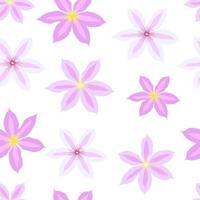 bela clematis flor sem costura de fundo. ilustração vetorial vetor