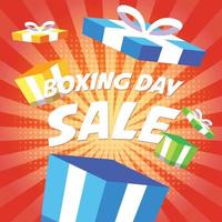 banner de venda de boxing day design plano vetor