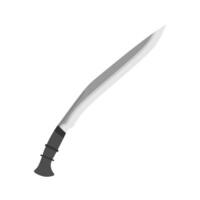 Kukri faca plano Projeto vetor ilustração. gurkha faca ícone dentro na moda plano estilo isolado em branco fundo. facão, infantaria Kukri lâmina plano cor