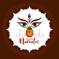 feliz navratri religioso indiano festival fundo vetor