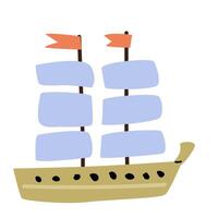 fofa infantil navio ou barco - vetor ilustração do mar transporte