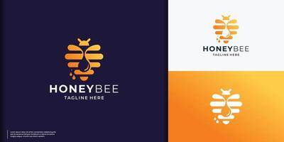 Prêmio querida abelha logotipo Projeto. inspiração querida abelha moderno conceito com gradiente cor branding. vetor