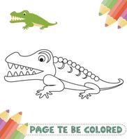 desenhado à mão coloração livro para crianças vetor