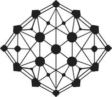 forma sinfonia monocromático emblema do abstrato geométrico formulários dentro vetor quantum matriz elegante Preto ícone representando vetor logotipo com abstrato padrões