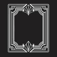 vintage opulência lustroso ícone ilustrando arte deco quadro, Armação dentro Preto Eterno beleza vetor logotipo Projeto com arte deco quadro, Armação dentro Preto