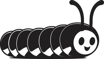 naturezas progressão elegante monocromático emblema para lagarta ícone rastejante chique lustroso vetor logotipo Projeto para à moda lagarta