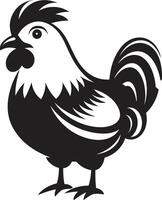 corajoso entusiasmo lustroso Preto vetor logotipo para aves de capoeira ícone galinha casa matizes chique monocromático frango emblema dentro Preto