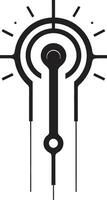 tecnológica transcendência chique abstrato cibernético emblema dentro Preto pixelizada progresso monocromático vetor logotipo Projeto para cibernético ícone