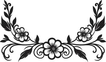 esculpido espirais chique logotipo apresentando rabisco decorações intrincado tintas elegante Preto emblema com rabisco decorativo elemento vetor