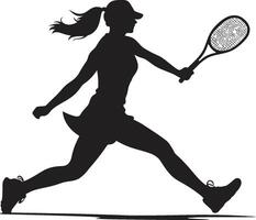 elegante enigma mulheres tênis vetor logotipo Projeto raquete esplendor vetor ícone para mulheres tênis estrelas
