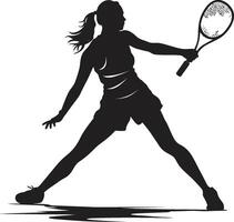 raquete royale vetor ícone para fêmea tênis realeza rainha do a quadra tênis jogador logotipo dentro vetor elegância