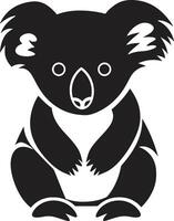 eucalipto elegância crachá coala vetor logotipo dentro à moda harmonia coala fofura insígnia adorável vetor ícone para natureza apreciação