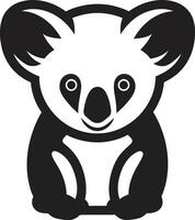 coala reino insígnia vetor logotipo Projeto para adorável coala símbolo peludo folhagem crista coala vetor ícone para natureza harmonia
