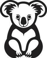 peludo folhagem insígnia coala vetor Projeto para de Meio Ambiente harmonia australiano arbóreo emblema vetor Projeto para coala preservação