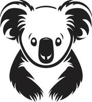 eucalipto elegância insígnia coala vetor ícone dentro à moda harmonia bambu navegando crista vetor logotipo para coala preservação