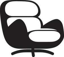 serenidade assentos insígnia moderno relaxante cadeira vetor ícone para tranquilo momentos chique conforto crachá vetor Projeto para na moda e relaxante cadeira ilustração