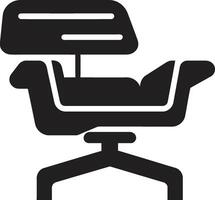 serenidade assentos insígnia lustroso moderno cadeira vetor ícone para final relaxamento contemporâneo acolhedor crista vetor Projeto para confortável moderno salão cadeira