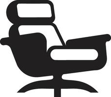 zênite conforto crachá vetor logotipo para acolhedor e à moda salão cadeira tranquilo tendências insígnia lustroso cadeira vetor ícone para na moda relaxamento