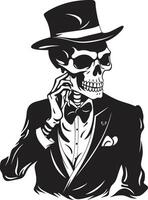 refinado relíquia crista vetor Projeto para elegante fumar cavalheiro ícone charuto salão crachá fumar esqueleto vetor logotipo para vintage charme