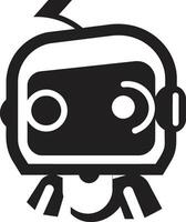 micro maravilha crista miniatura robô chatbot ícone para coloquial Magia digi companheiro crachá vetor ícone do uma minúsculo robô para digital conexões