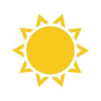 símbolo do verão. ícone moderno do sol. forma de círculo ensolarado. conceito de logotipo de vetor isolado em fundo branco