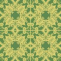 fundo vintage mandala enfeite azulejos cerâmica, geométrico retro mosaico padronizar vetor