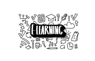 e-learning conceito citar. vetor Projeto definir.