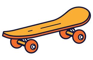 skate ícone cor vetor, skate esporte ilustração vetor