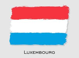 Luxemburgo bandeira escova acidente vascular encefálico Projeto. nacional bandeira do Luxemburgo. vetor