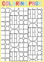 páginas para colorir adultos geométricos relaxantes padrão abstrato vetor