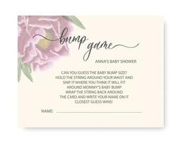 cartão do chuveiro de bebê do jogo de colisão. ortografia ondulada de caligrafia elegante para decoração no chá de bebê. vetor