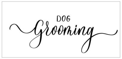 preparação do cão. ortografia ondulada de caligrafia elegante para decoração. vetor