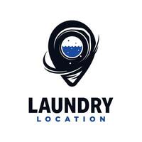 lavanderia localização logotipo vetor Projeto modelo