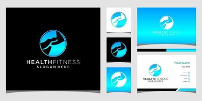 design de logotipo de saúde e fitness vetor