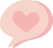 discurso bolhas coração forma símbolo amor por st. dia dos namorados, cartões, convites. vetor