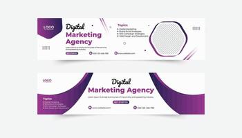 banner de marketing de negócios digitais para modelo de postagem de mídia social. vetor