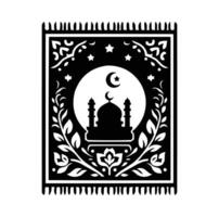 muçulmano oração esteira vetor. oração tapete Projeto ilustração vetor