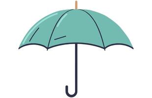 guarda-chuva plano ilustração, desenho animado guarda-chuva ícone, colorida aberto guarda-chuva . vetor