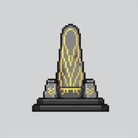 pixel arte ilustração rei trono. pixelizada trono. clássico rei trono cadeira pixelizada para a pixel arte jogos e ícone para local na rede Internet e jogo. velho escola retrô. vetor