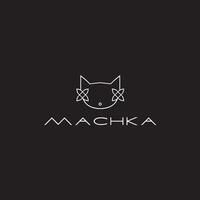 machka logotipo Projeto único modelo abstrato monograma símbolo criativo moderno na moda tipografia minimalis vetor