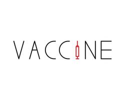 design de logotipo vacinado. eu sou um crachá vacinado. vacinação covid-19. sinal de conscientização da vacina. emblema wearable. medicina de pandemia de coronavírus. vetor