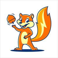 esquilo desenho animado personagem mascote logotipo vetor