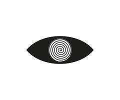 hipnose, olho, espiral ícone. ilustração. vetor