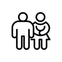 pais pai e mãe esboço ícone pixel perfeito Projeto Boa para local na rede Internet e Móvel aplicativo vetor