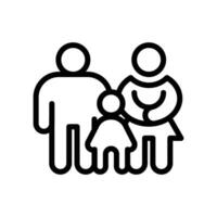 pais pai, mãe e filho esboço ícone pixel perfeito Projeto Boa para local na rede Internet e Móvel aplicativo vetor