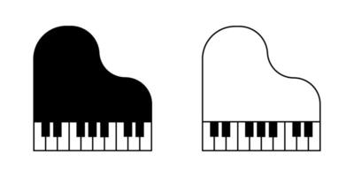 piano ícone conjunto simples Projeto vetor