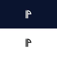 ip letter logo vector template criativo moderno colorido monograma círculo logo empresa logo grade logo