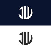 jw letter logo vector template criativo moderno colorido monograma círculo logo empresa logo grade logo