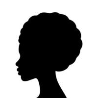 silhueta face cabeça dentro perfil étnico grupo do Preto africano e africano americano mulheres. identidade conceito - racial igualdade e justiça. racismo, discriminação. décimo primeiro emancipação vetor