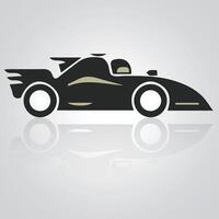 carro ícones, vintage carros, único ícones, e uma carro logotipo com uma prata fundo, ilustração vetor